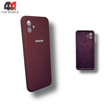 Чехол для Samsung A04 Silicone Case, цвета марсала