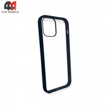 Чехол Iphone 14 Pro Max пластиковый c усиленной рамкой, черного цвета, ipaky