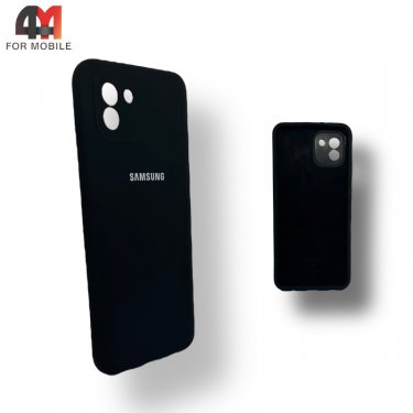 Чехол для Samsung A03 Silicone Case, черного цвета