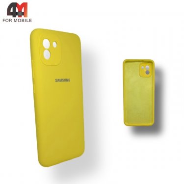 Чехол для Samsung A03 Silicone Case, желтого цвета