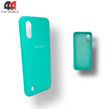 Чехол для Samsung A01/M01 Silicone Case, мятного цвета