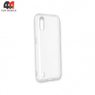 Чехол для Samsung A01/M01 силиконовый, плотный, прозрачный
