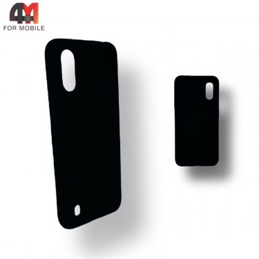 Чехол для Samsung A01/M01 Silicone Case, черного цвета
