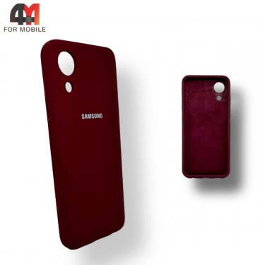 Чехол для Samsung A03 Core Silicone Case, цвет марсала