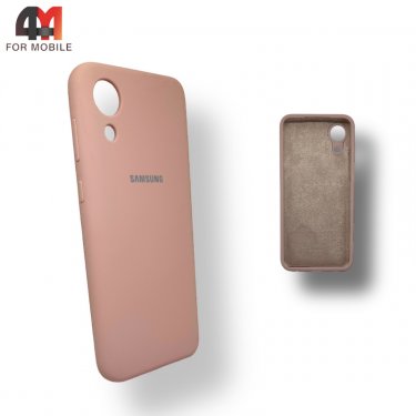 Чехол для Samsung A03 Core Silicone Case, пудрового цвета