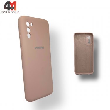 Чехол для Samsung A02s/M02s Silicone Case, пудрового цвета