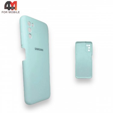 Чехол для Samsung A03s Silicone Case, ментолового цвета