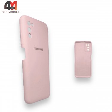 Чехол для Samsung A03s Silicone Case, пудрового цвета
