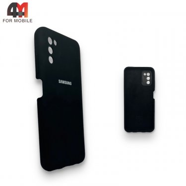 Чехол для Samsung A03s Silicone Case, черного цвета