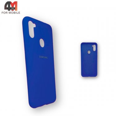 Чехол для Samsung A11/M11 Silicone Case, синего цвета