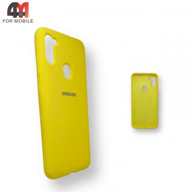 Чехол для Samsung A11/M11 Silicone Case, желтого цвета