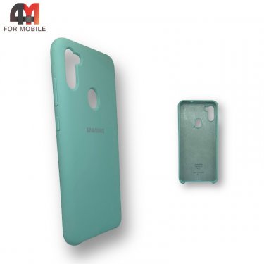 Чехол для Samsung A11/M11 Silicone Case, ментолового цвета