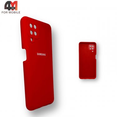 Чехол для Samsung A12/M12  Silicone Case, красного цвета