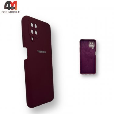 Чехол для Samsung A12/M12 Silicone Case,цвет марсала