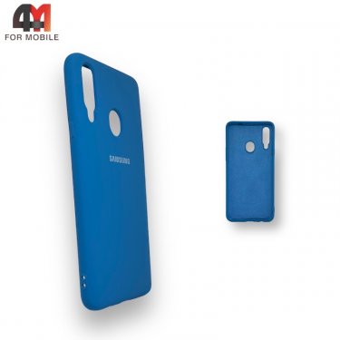 Чехол для Samsung A20s Silicone Case, синего цвета