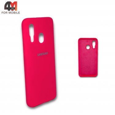 Чехол для Samsung A40 Silicone Case, ярко-розового цвета