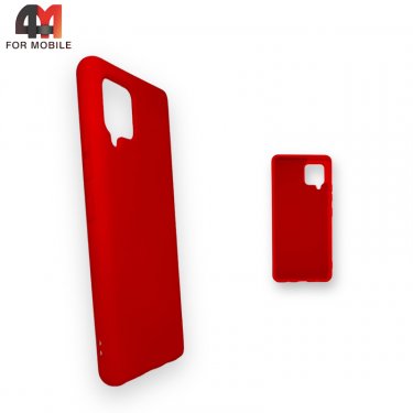 Чехол для Samsung A42 Silicone Case, красного цвета