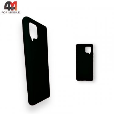 Чехол для Samsung A42 Silicone Case, черного цвета