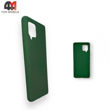 Чехол для Samsung A42 Silicone Case, темно-зеленого цвета