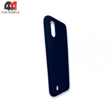 Чехол Samsung A01/M01 силиконовый, матовый, черного цвета