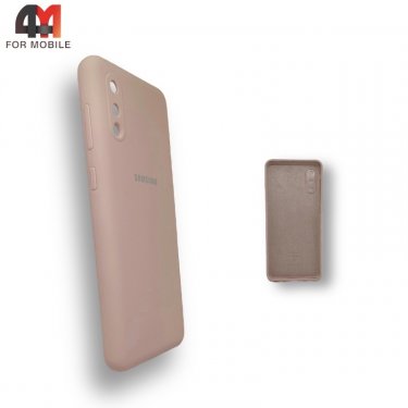Чехол для Samsung A02/M02 Silicone Case, пудрового цвета