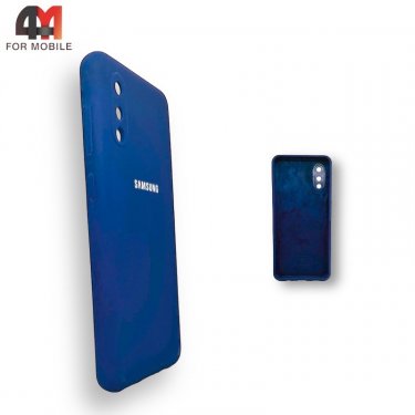 Чехол Samsung A02/M02 Silicone Case, синего цвета