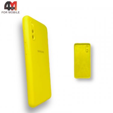 Чехол для Samsung A02/M02 силиконовый, Silicone Case, желтого цвета