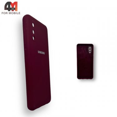 Чехол для Samsung A02/M02 Silicone Case, цвет марсала