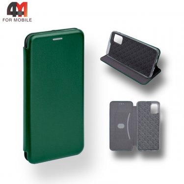 Чехол-книга для Samsung A02s/M02s зеленого цвета