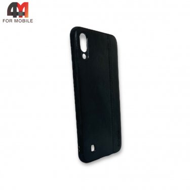 Чехол для Samsung A10/М10 силиконовый, под кожу, черного цвета, Experts