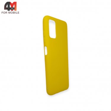 Чехол Samsung A03s силиконовый, матовый, желтого цвета, Redline