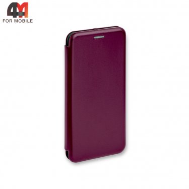 Чехол-книга для Samsung A12/M12  бордового цвета