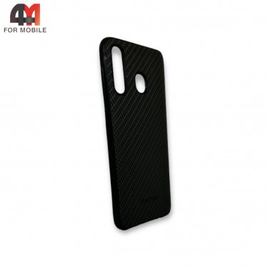 Чехол для Samsung A20/A30 силиконовый, карбон, черного цвета, Experts