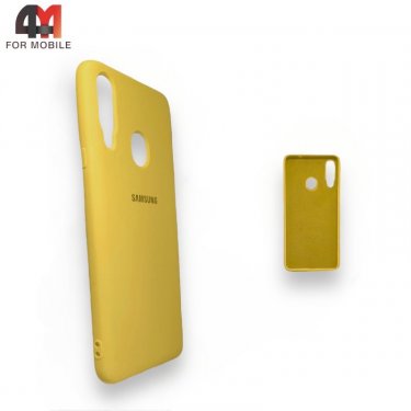 Чехол для Samsung A20s Silicone Case, желтого цвета