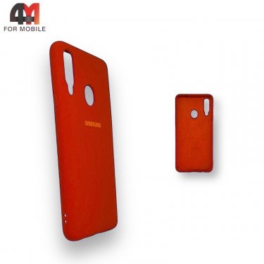 Чехол для Samsung A20s Silicone Case, красного цвета