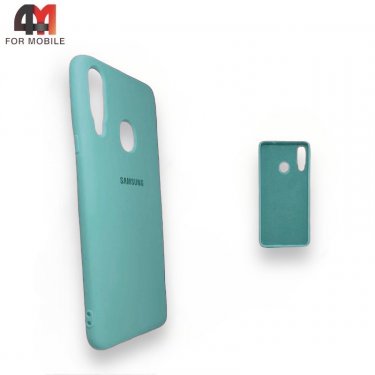 Чехол для Samsung A20s Silicone Case, мятного цвета