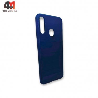 Чехол для Samsung A20s силиконовый, усиленный, синего цвета, Case