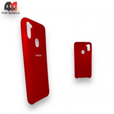 Чехол для Samsung A21 Silicone Case, красного цвета