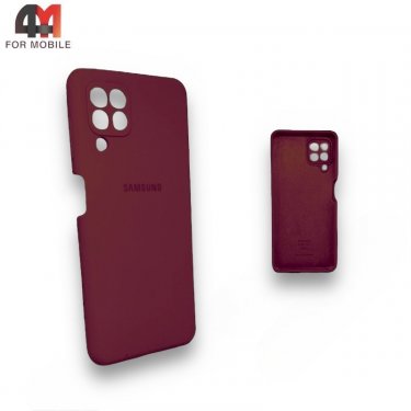 Чехол для Samsung A22 4G/M22/M32  Silicone Case, цвет марсала