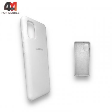 Чехол для Samsung A31 Silicone Case, белого цвета 