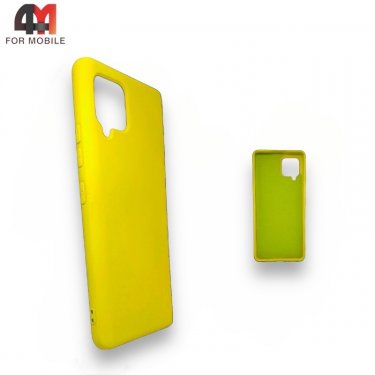 Чехол для Samsung A42 Silicone Case, желтого цвета
