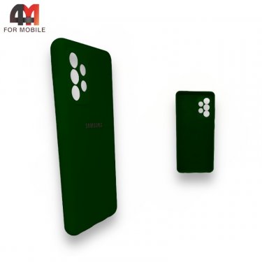 Чехол для Samsung A53 5G Silicone Case, темно-зеленого цвета