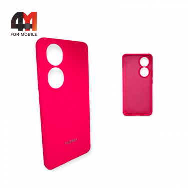 Чехол Huawei Honor 90 5G Silicone Case, ярко-розового цвета