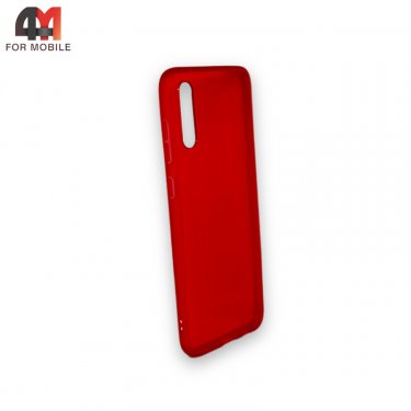 Чехол для Samsung A70/A70s силиконовый, глянцевый, прозрачный красного цвета