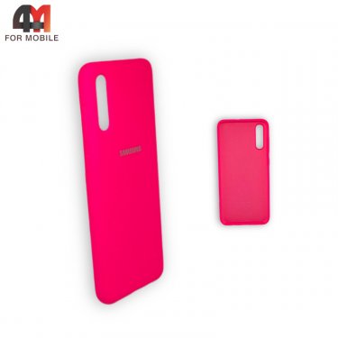 Чехол для Samsung A70/A70s силиконовый, Silicone Case, ярко-розового цвета