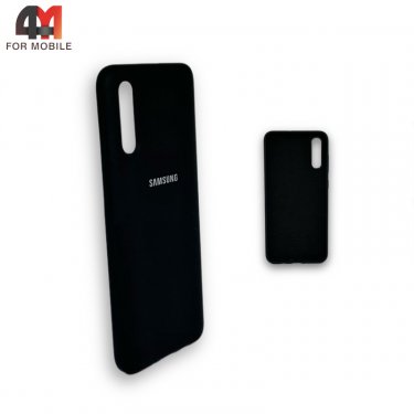 Чехол для Samsung A70/A70s силиконовый, Silicone Case, черного цвета