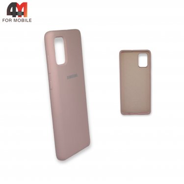 Чехол для Samsung A71 силиконовый, Silicone Case, пудрового цвета