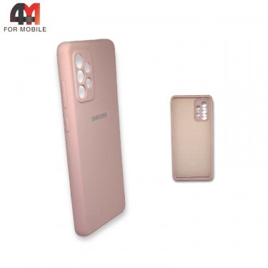Чехол для Samsung A73 5G силиконовый, Silicone Case, пудрового цвета