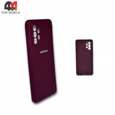 Чехол для Samsung A73 5G силиконовый, Silicone Case, цвет марсала