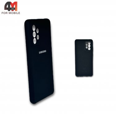 Чехол для Samsung A72 силиконовый, Silicone Case, черного цвета